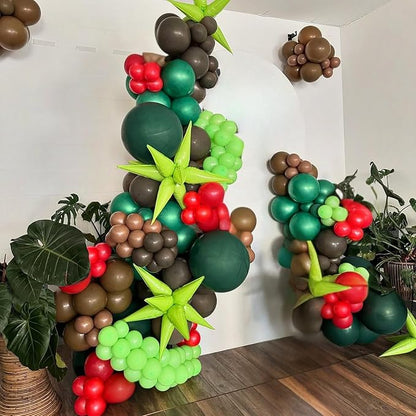 Red Green and Brown Balloons, 12 Inch Red Green Brown and Black Balloons - Image 5