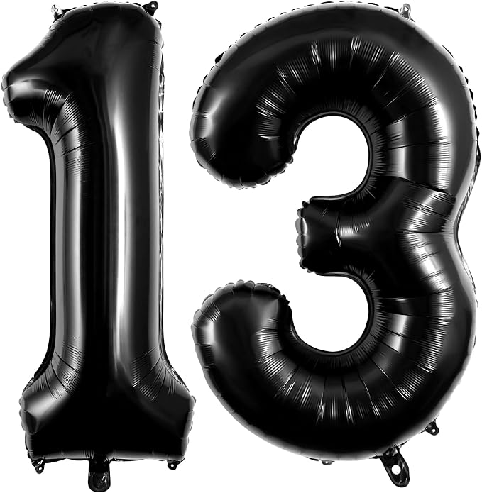13 Balloon Numbers, Large 13 or 31 Foil Balloons, Big Number Balloon 40 Inch by TOTAFAM