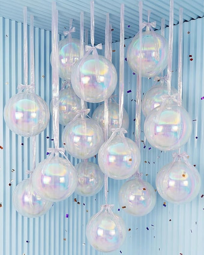 Jenaai 30 Set Iridescent Foil Balloons Bulk 22 Inch 4d Metallic Giant Balloons by Jenaai
