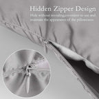 Silk Pillowcase for Hair and Skin 2 Pack 100% Mulberry Silk Bed Pillowcase Hypoallergenic Soft Breathable Both Sides Silk Pillow Case with Hidden Zipper, King Size Pillow Cases (Grey)