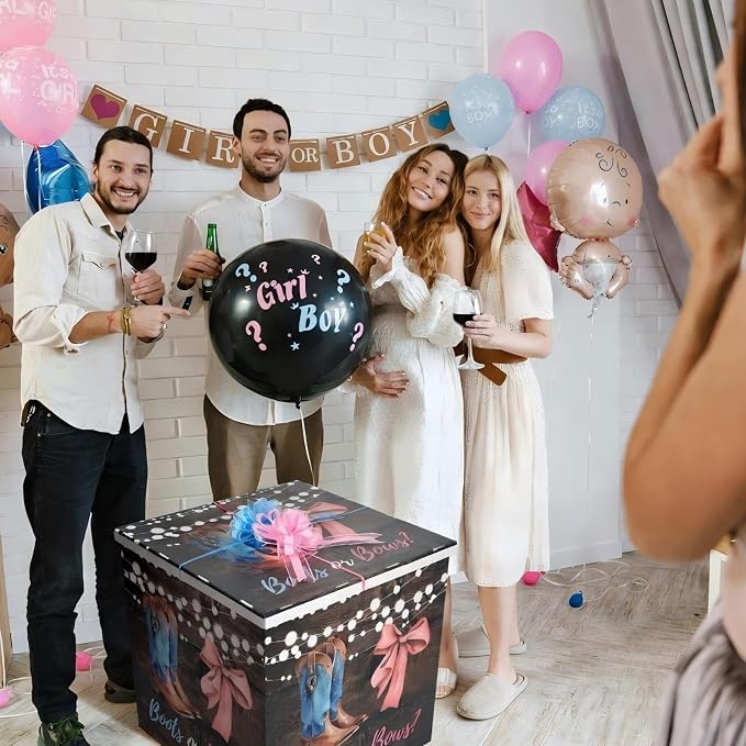 AmazingSpark 28in Giant Gender Reveal Gift Box - Image 4