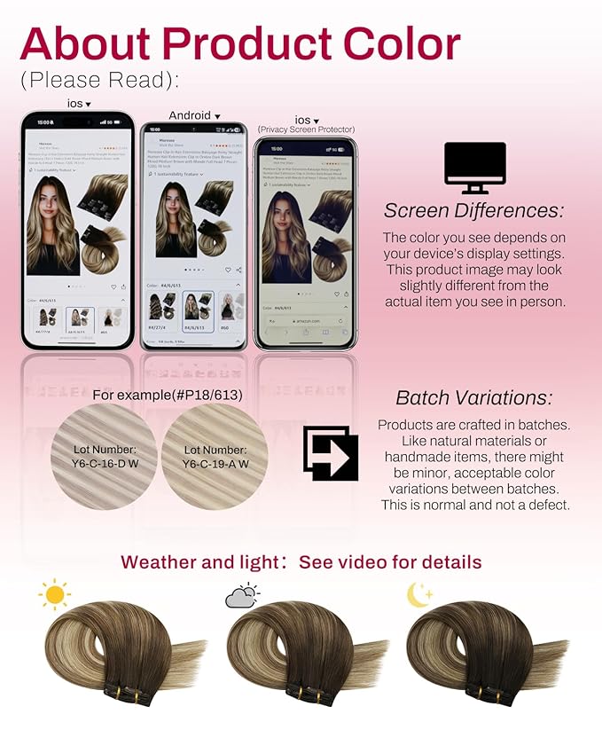 Moresoo Hair Extensions Clip ins Dark Brown Balayage Clip in Hair Extensions Ombre Medium Brown to Bleach Blonde Natural Human Hair Clip in Extensions Real Human Hair Long 7Pcs 120G 24 Inch