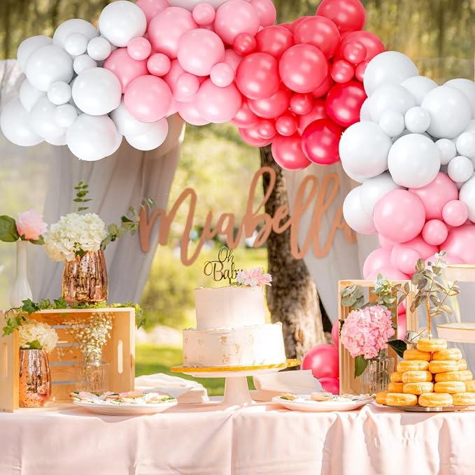 Red Pink Balloon Arch & Garland Kit - Image 5