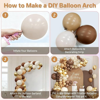 Brown Balloon Garland Arch Kit - Image 3