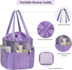 Mesh Shower Caddy Portable, Travel Toiletry Bag for Women Men, Large Capacity Shower Bag Quick Dry Bathroom Bag for Dorm, Gym, Bathroom, Camping, Beach, Swimming, Traveling, Purple