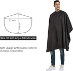 Salon Hair Cutting Cape with Soft Silicon Neck Collar, Professional Anti-static Barber Cape