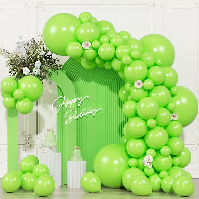 104pcs Lime Green Balloon Garland Arch Kit Different Sizes 18/12/10/5 Inch | by OWPFJG