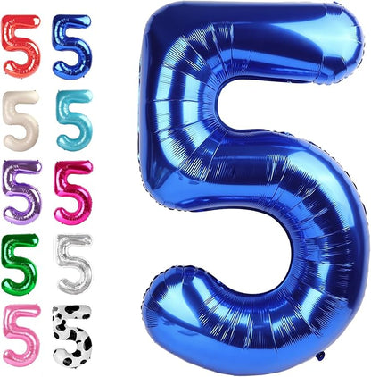Navy Blue Number 5 Balloon 40 inch, 5th Birthday Party Balloons Decorations | by Upgesy