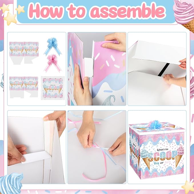 AmazingSpark 28in Giant Gender Reveal Gift Box - Image 3