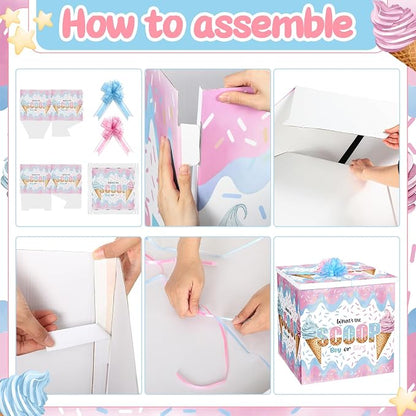 AmazingSpark 28in Giant Gender Reveal Gift Box - Image 3