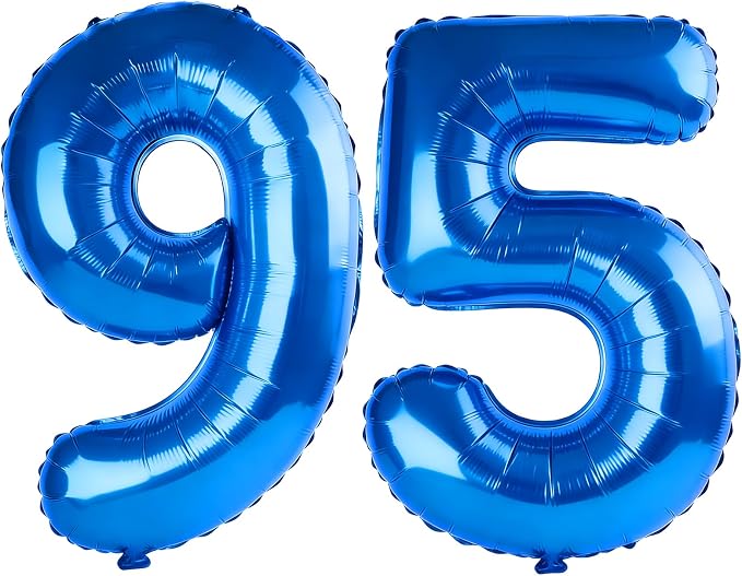 40 Inch Number 95 Balloons for 95th Birthday Party Decorations, 0-100 Dark Blue by FOBELEC
