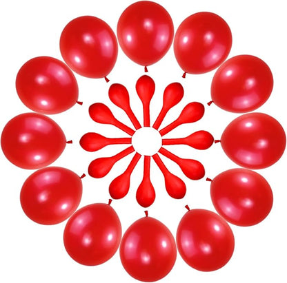 120 Pack Pearl Red Balloons, Bright 12 inch Royal Red Latex Party Balloons - Image 2