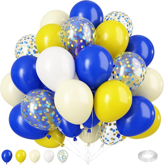 Blue and Yellow Balloons Set by BIAPIAN