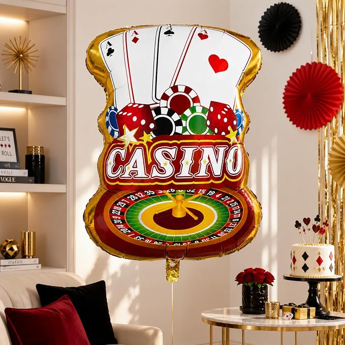 32 Inch Casino Balloon, Casino Night Birthday Decorations, Casino Night - Image 6