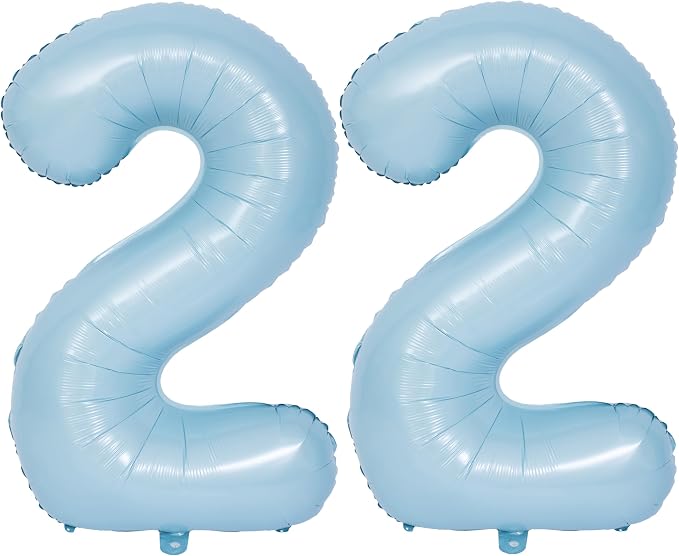 40 In Matte Blue Number Balloons Helium Foil Mylar Balloon Party Digital 22 | by Exquisitehighqualitypartydecorationstomeetyoureveryneed%EF%BC%81