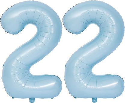 40 In Matte Blue Number Balloons Helium Foil Mylar Balloon Party Digital 22 | by Exquisitehighqualitypartydecorationstomeetyoureveryneed%EF%BC%81