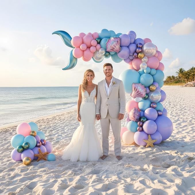 Vellax 78-Pc Mermaid Balloon Garland Arch Kit, Under the Sea Theme | 78-pc - Image 6