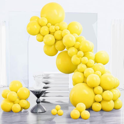 PartyWoo Yellow Balloons 85pcs Matte Yellow Color 18 12 10 5 Inch | Balloons by PartyWoo