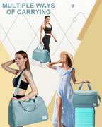 Gym Bag Womens,Travel Duffel Carry on Bag Sport Tote Bag Weekend Overnight Bag