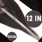 Real Human Hair Topper for Thinning Hair Women Clip in Straight Hairpiece Silk Base Natural Black 10 in