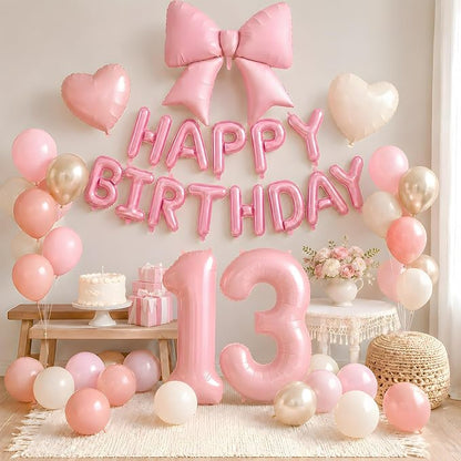 Dusty Pink Number 13 Balloon, 13th Birthday Decorations - Image 7