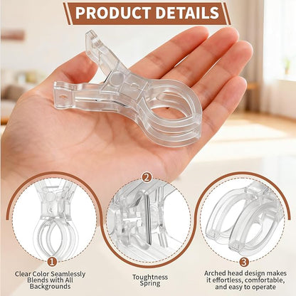 30 Pack Balloon Arch Clips, Large Clear Spring Clamps - Image 4
