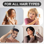 Hair Comb for Women and Men, Durable Detangling Hair Comb with Handle, Large Detangler Comb for Thin Straight Short Hair(Black)