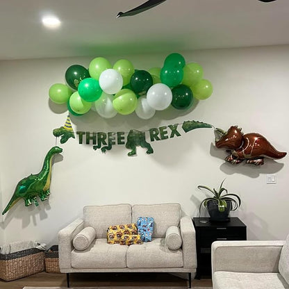 Blue and Green Balloons, 12 Inch Dinosaur Balloons - Image 5
