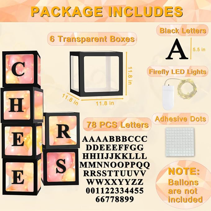 Ledido Transparent Balloon Boxes - Image 2
