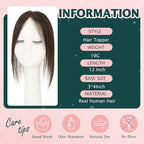 Benehair Clip in Bangs 100% Real Human Hair Extensions 360° Cover Clip on 3D Wispy Bangs for Women Topper Hairpieces for Women Dark Brown