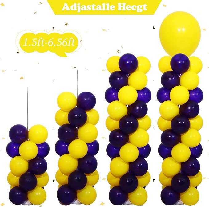 2 Sets Purple Yellow Balloon Column Kit - Image 8