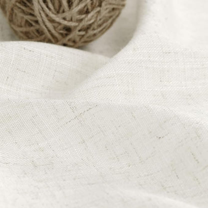 Cream Linen Curtains Back Tab Sheer Curtains 90 Inches Long - Image 5