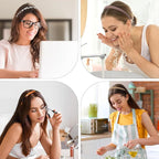 6 Pack No Pressure Headbands for Glasses Wearers - Flexible Non-Slip Hairbands, Matte Plastic with Teeth, for Women & Girls, Comfortable No Pressure, Ideal for Daily Use, Makeup & More