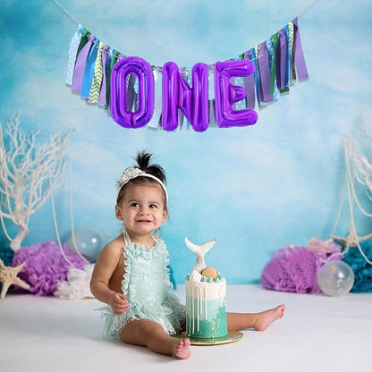 TONIFUL Orange Purple Balloons 2 Set 16 Inch A-Z Custom Alphabet Banner | 52 - Image 5