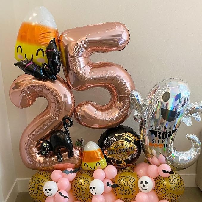 Rose Gold 25 Number Balloons, 40 Inch Big Giant Jumbo 25 or 52 Balloon Numbers - Image 4