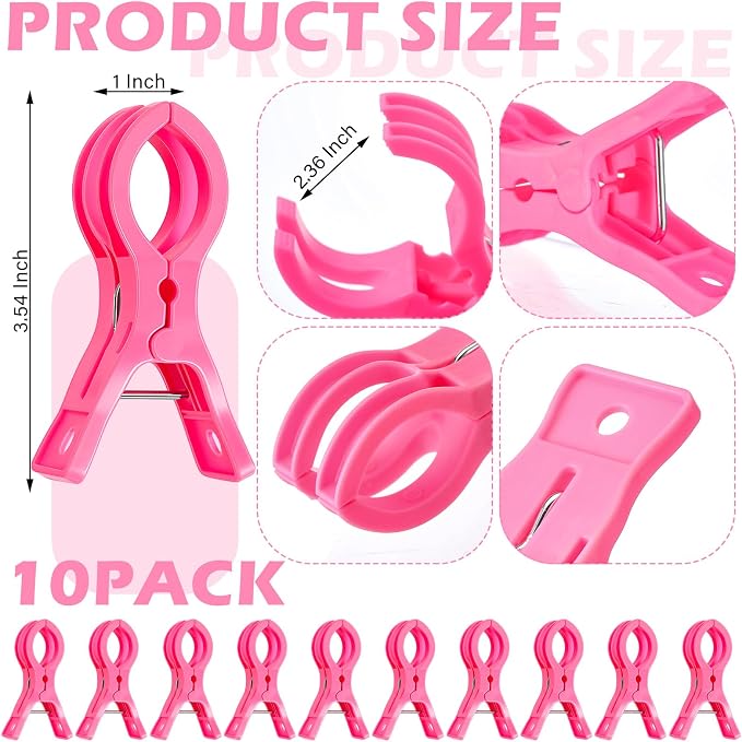 LemonRoad 10 Pack Large Balloon Arch Clips Plastic Transparent Backdrop Spring - Image 4
