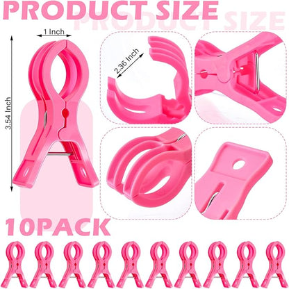 LemonRoad 10 Pack Large Balloon Arch Clips Plastic Transparent Backdrop Spring - Image 4