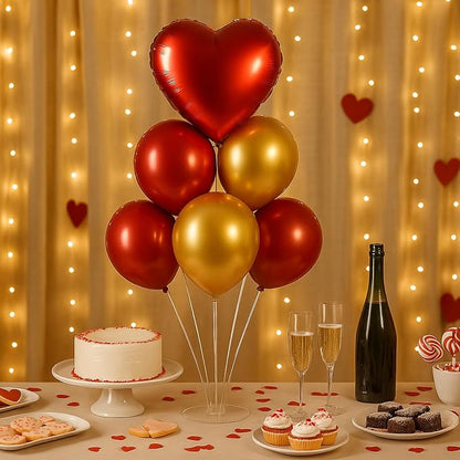 6pcs Heart-Shaped Balloon Stands Kit Table Centerpiece Table Decorations - Image 3