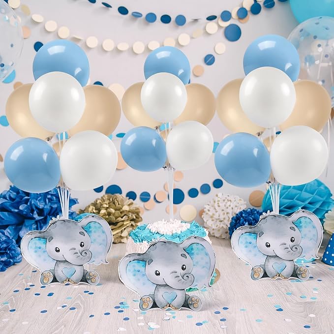 12 Sets Elephant Baby Shower Balloon Stand Kit - Image 2
