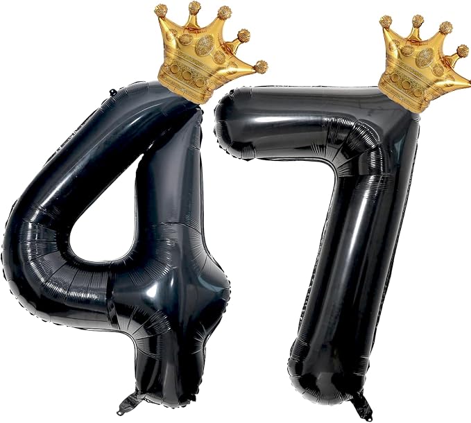 40 inch Large Black 47 Balloon Number by Unknown