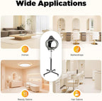 3 in 1 Orbiting Infrared Hair Dryer-Hair Steamer, Professional Infrared Hair Color Processor & Multi-Function Dryer Accelerator, Adjustable Height Standing Salon Hair Dryers w/Rolling Base 1000W 110V
