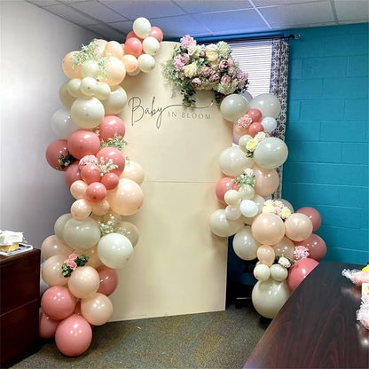 Dusty Pink and Rose Gold Balloons, 12In Retro Blush Pink Beige White Balloons - Image 6