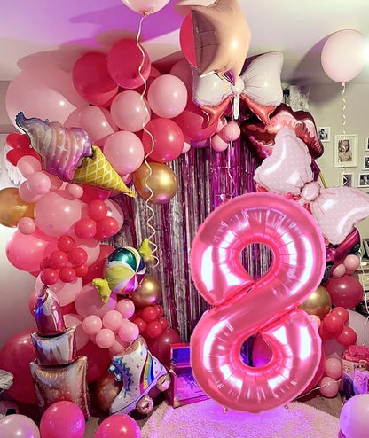 40 inch Pink Number 8 Balloon - Image 4