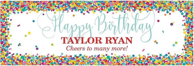 Let's Make Memories Personalized Happy Birthday Banner by LetsMakeMemories