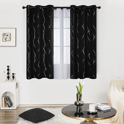 Deconovo Living Room Curtains 45 Inches Long, Thermal Insulated, Room Darkening - Image 3