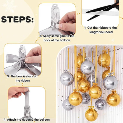 Jenaai 30 Set Round Foil Balloons Bulk 22 Inch 4d Metallic Giant Balloons Set - Image 7