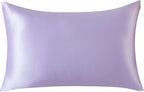 SLPBABY 100% Natural Pure Silk Pillowcase for Hair and Skin, Both Side 19 Momme Silk, Luxury Smooth Satin Pillowcase Cover with Hidden Zipper (Queen, Lavender)