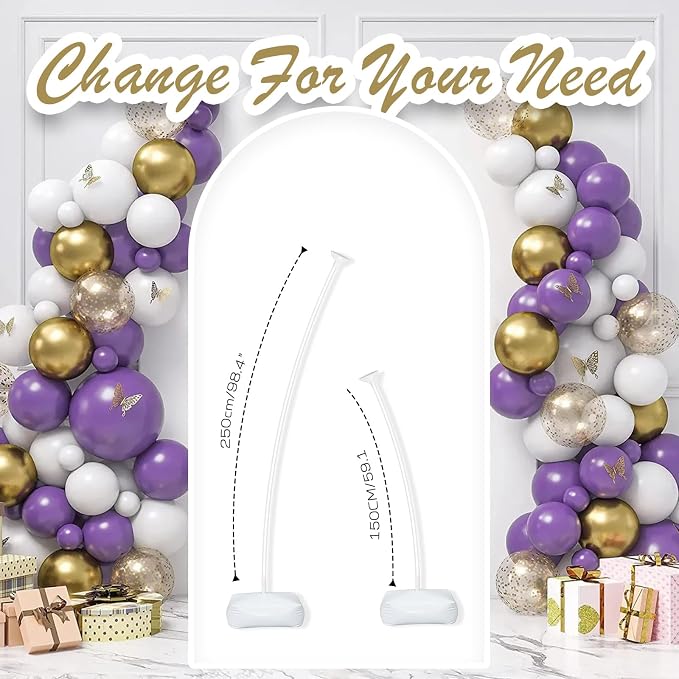 Arch Balloon Stand Kit, 8.2ft & 5ft Free Bending Soft Balloon Flower Backdrop - Image 4