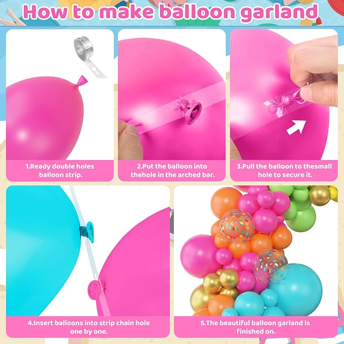 Amandir 153pcs Tropical Balloons Arch Garland Arch Kit Different Sizes | 18 12 - Image 3