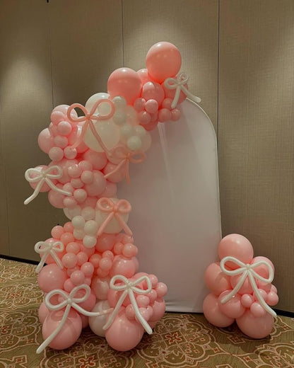 Pink Bow Balloon Garland Arch Kit - Image 5